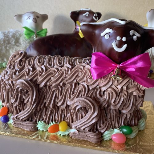 Chocolate Buttercream Lamb Cake – Easter Chocolate Buttercream Lamb Cake - Easter