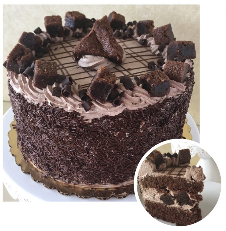 Chunky Chocolate Brownie Cake