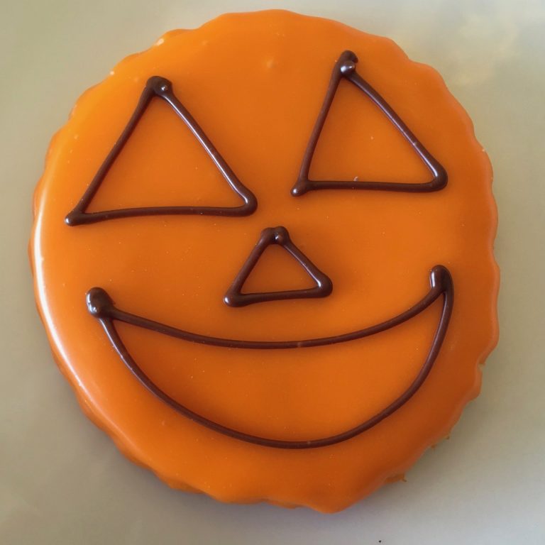 Orange Pumpkin Face Cookie Pumpkin Cookie Orange