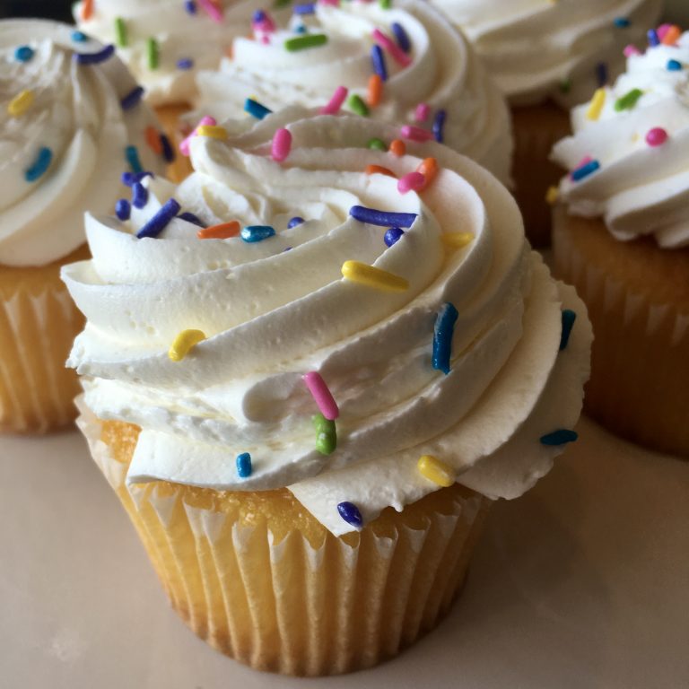 Vanilla Yellow Cupcake Vanilla Yellow Cupcake Buttercream Sprinkles